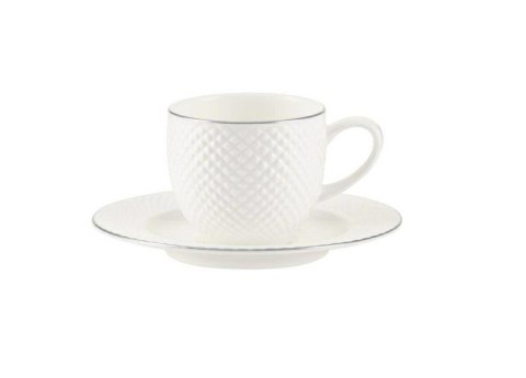 Filiżanka espresso ze spodkiem BARI PLATIN 100 ml. ES638 Filiżanka espresso ze spodkiem BARI PLATIN 100 ml. ES638