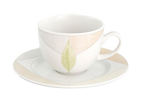 Filiżanka 200 ml ze spodkiem 16 cm SONIA / NADIA 2947 Zielony Listek Lubiana Filiżanka 200 ml ze spodkiem 16 cm SONIA / NADIA 2947 Zielony Listek Lubiana