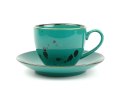 Filiżanka 300 ml ze spodkiem 16 cm Cottage Turkus 0985 Bogucice