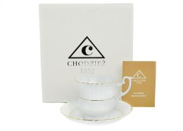 Filiżanka formowana 200 ml ze spodkiem 14 cm IWONA B014 Złota Linia Chodzież