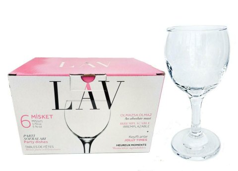 Kieliszki do wina 170ml Komplet 6szt MISKET LAV Tadar Kieliszki do wina 170ml Komplet 6szt MISKET LAV Tadar