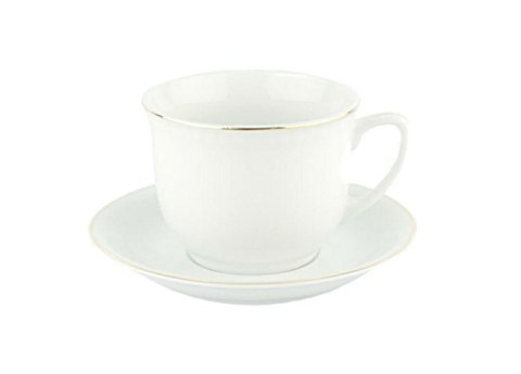 Kubek 300 ml ze spodkiem 16 cm WIEDEŃ 0064 Złoty Pasek Lubiana Kubek 300 ml ze spodkiem 16 cm WIEDEŃ 0064 Złoty Pasek Lubiana