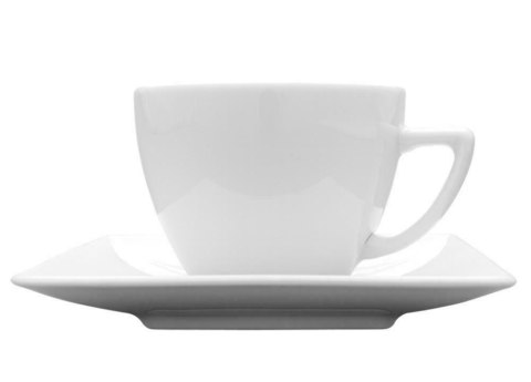 Filiżanka 440 ml ze spodkiem 17,5 cm CLASSIC Biała Lubiana Filiżanka 440 ml ze spodkiem 17,5 cm CLASSIC Biała Lubiana