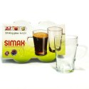 Szklanki żaroodporne 300 ml z uchem ORION 2622/4 komplet 4 sztuk Simax