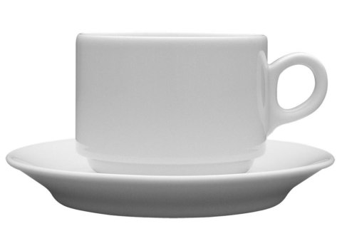 Filiżanka 220 ml ze spodkiem 15,5 cm WERSAL Biała Lubiana Filiżanka 220 ml ze spodkiem 15,5 cm WERSAL Biała Lubiana