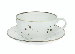 Filiżanka 400 ml ze spodkiem 17,5 cm Cottage White 1108 Bogucice
