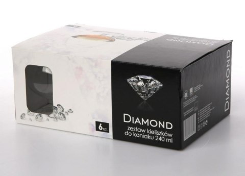 Kieliszki do koniaku i brandy 240 ml DIAMOND komplet 6 sztuk Altom Kieliszki do koniaku i brandy 240 ml DIAMOND komplet 6 sztuk Altom
