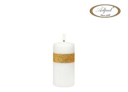 Świeca Sparkle 15/7 cm Złoty pasek Adpal