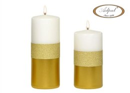 Świeca ozdobna Brilliant Gold 120/58 mm Biała KL-4