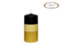 Świeca ozdobna Brilliant Gold Czarna 120/58 mm KL-4