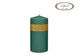 Świeca zielona Sparkle 20/10 cm Zielona Adpal