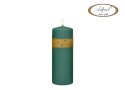 Świeca zielona Sparkle 20/7 cm Zielony pasekk Adpal