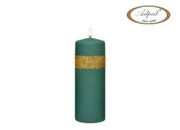 Świeca zielona Sparkle 20/7 cm Zielony pasekk Adpal