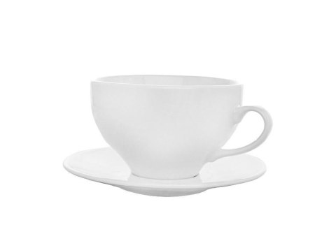 Filiżanka 500 ml ze spodkiem 17 cm PAULA Biała Lubiana Filiżanka 500 ml ze spodkiem 17 cm PAULA Biała Lubiana