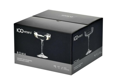 Kieliszki do szampana 230 ml Roma kpl. 4 sztuk Krosno Glass Kieliszki do szampana 230 ml Roma kpl. 4 sztuk Krosno Glass