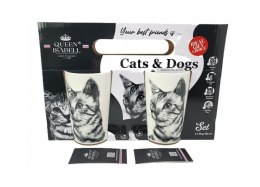 Komplet 2 kubków upominkowych Q1-05867 Cats & Dogs Queen Isabell