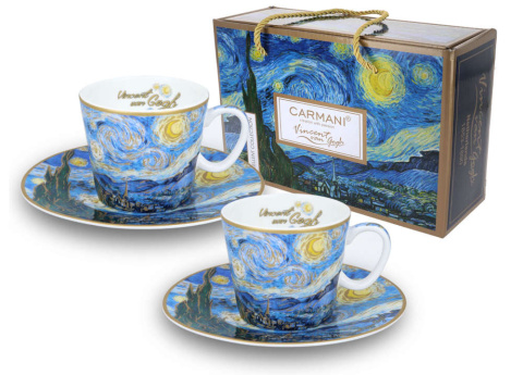 Komplet filiżanek Vincwnt van Gogh Gwieździsta noc 100 ml.. zestaw 2 szt. 830-0700 Komplet filiżanek Vincwnt van Gogh Gwieździsta noc 100 ml.. zestaw 2 szt. 830-0700